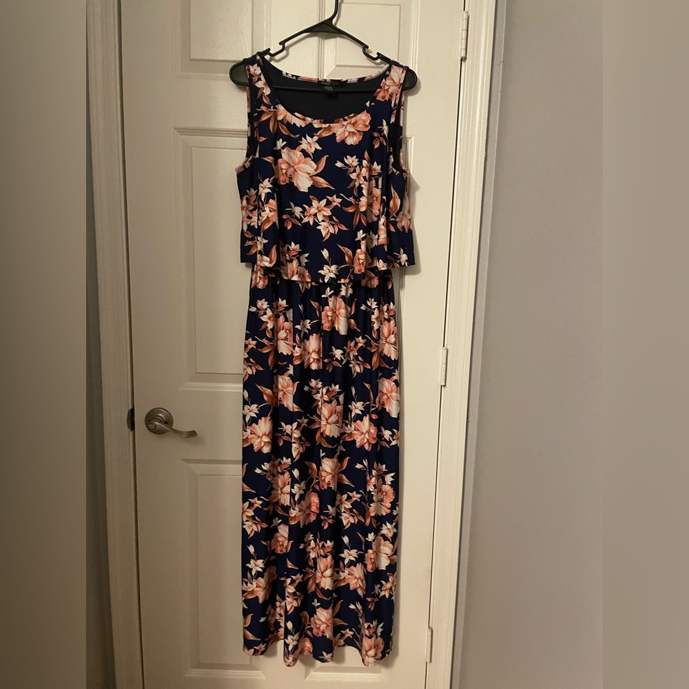 Navy Floral Maxi